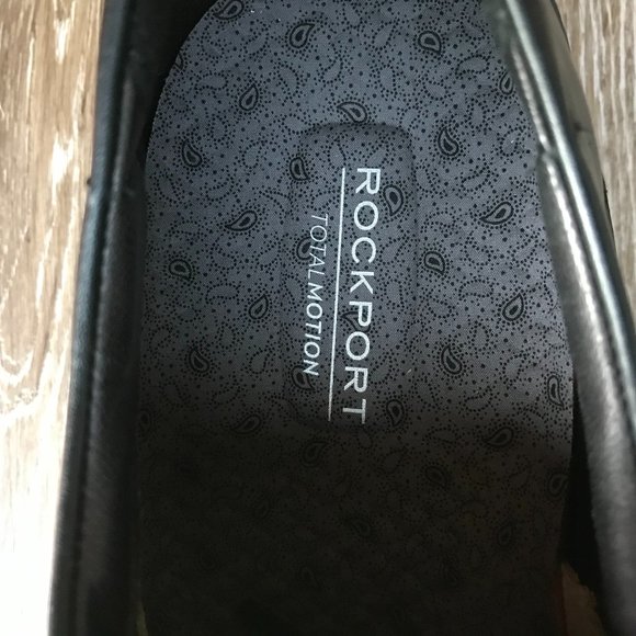 ROCKPORT Total Motion Office Black Wing Tip Oxford dress shoe - Picture 4 of 6